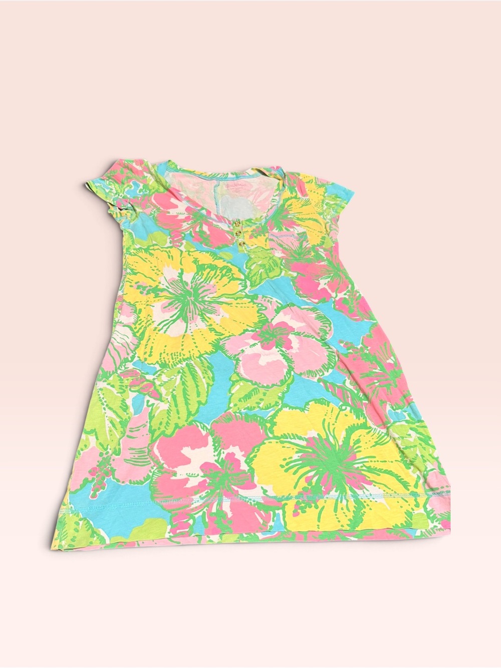 Lilly Pulitzer Floral Shift Dress in Pink, Yellow & Blue